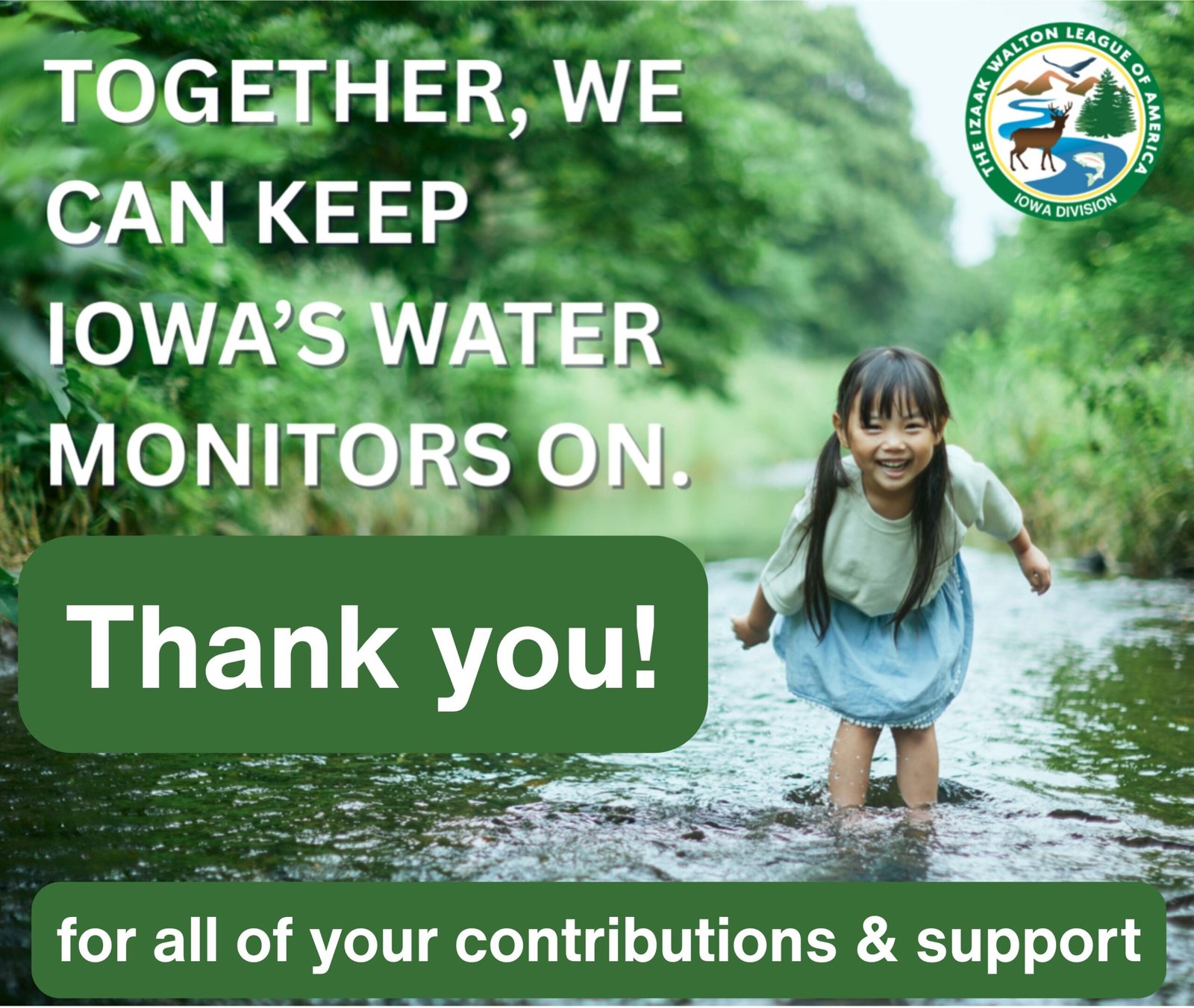 Together, We Can Keep Iowa's Water Monitors On! Together, We Can Keep Iowa's Water Monitors On!